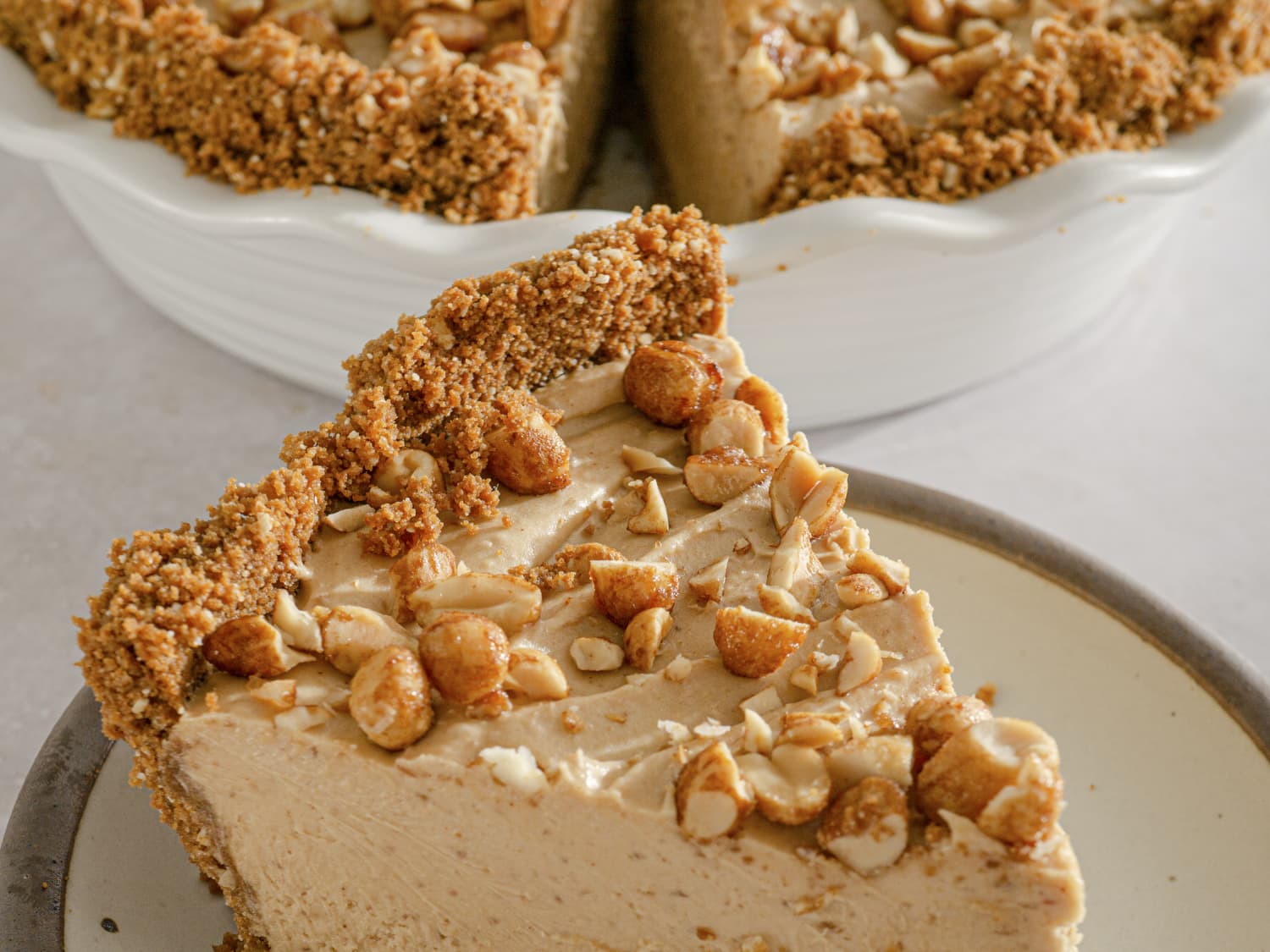 Peanut butter sales pie with pudding